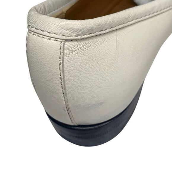 Gucci Jordaan Horsebit Loafers EU 36 US 6 White Leather Flat Slip On Shoes - Picture 10 of 16